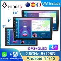 Podofo Car Radio Android 7/9/10 Inch Car Multimedia Video Player 2DIN Stereo Radio GPS For Toyota Nissan Hyundai Kia Honda