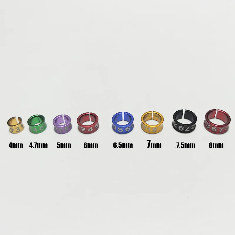 10Pcs Aluminum Pigeon Foot Rings Bird Parrot Leg Rings Bird Feeding Identification Outdoor Flying Training Bird Supplies