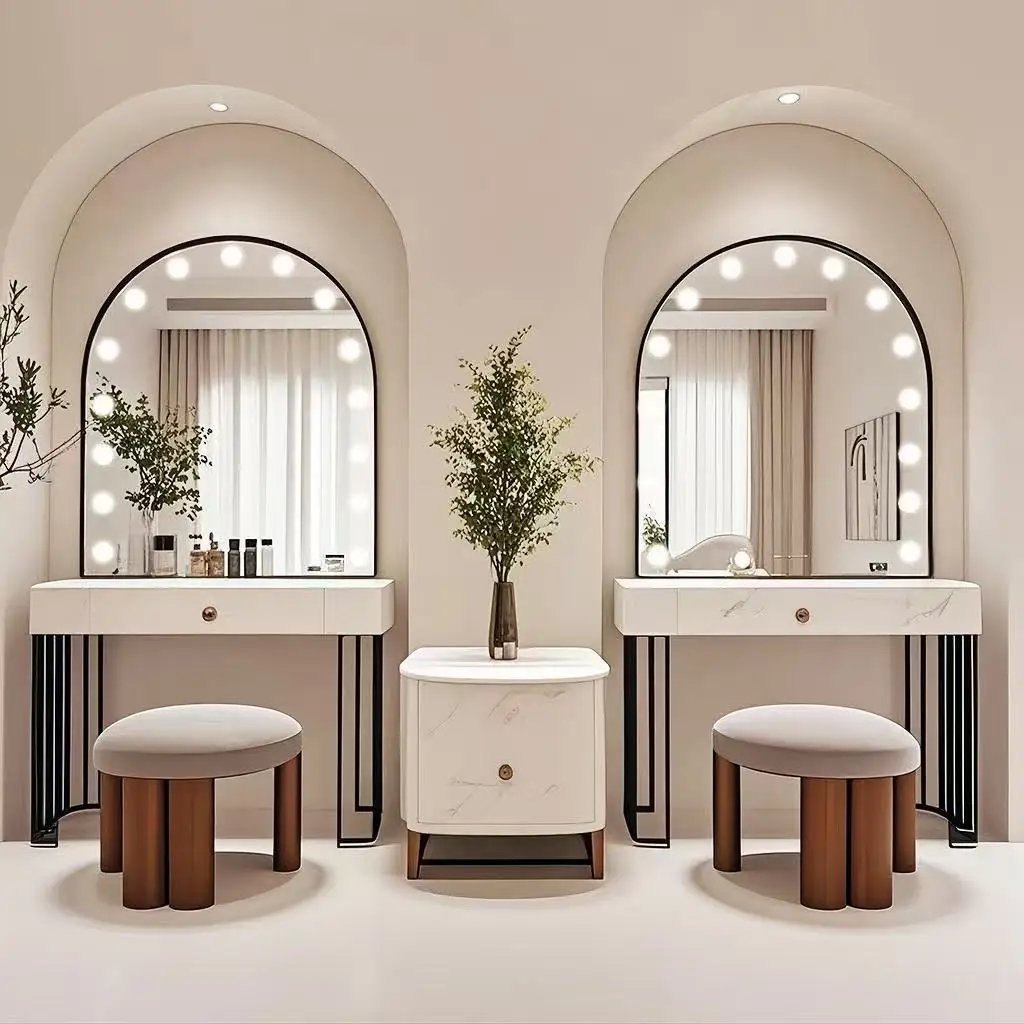 Special studio makeup mirror with lamp wedding dress shop dresser beauty salon makeup table