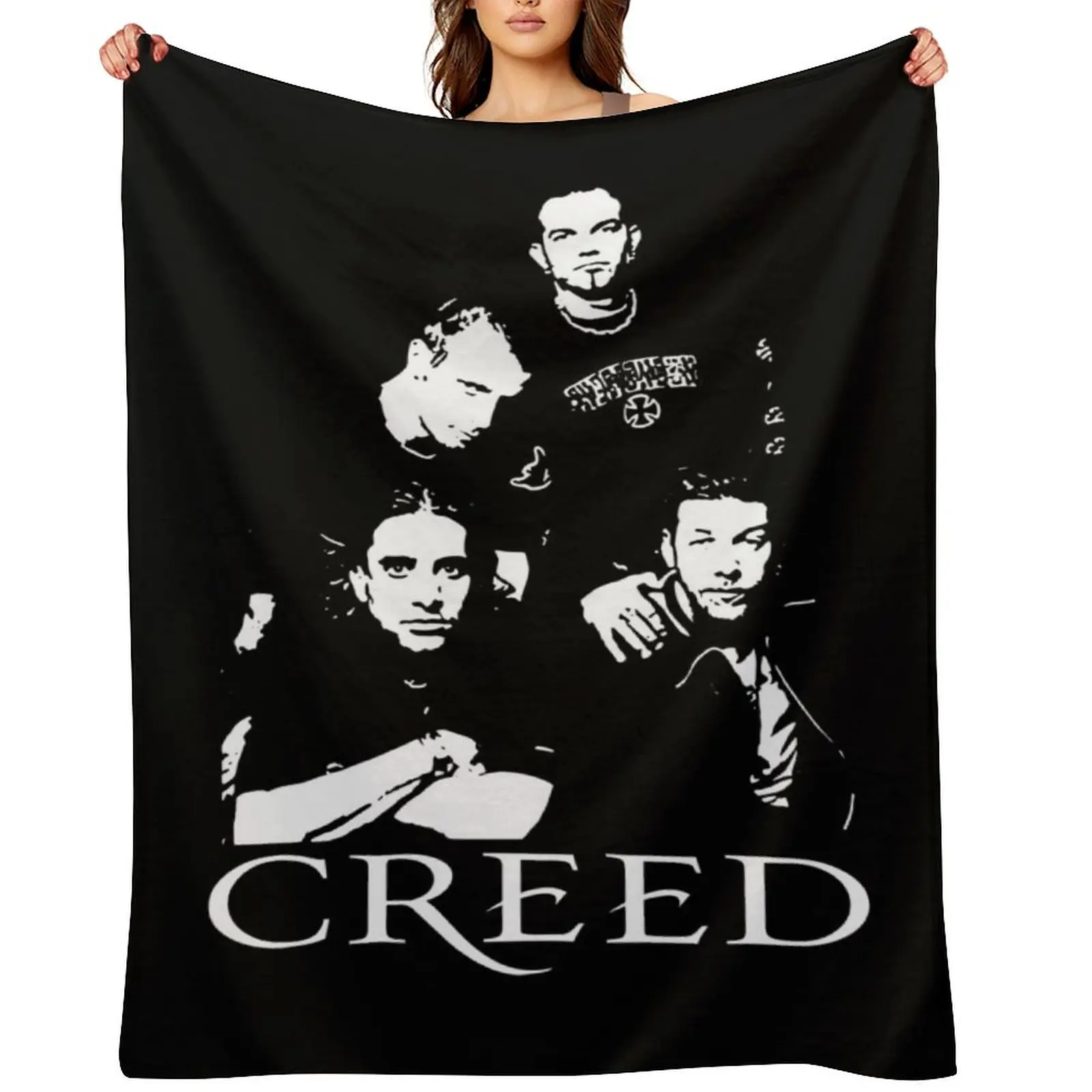 

Creed rock music poster Throw Blanket blankets and throws Decorative Beds Summer Soft Beds Blankets