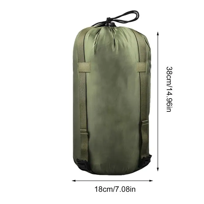 Waterproof Compression Stuff Sack Outdoor Camping Sleeping Bag Storage Bag 38*18cm Drawstring Design Nylon Compression Bag