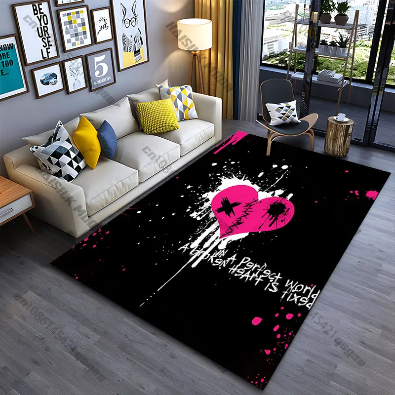 Healing broken hearts with hope carpet Yoga living room room decor children's crawling mat doormat area rug games mat