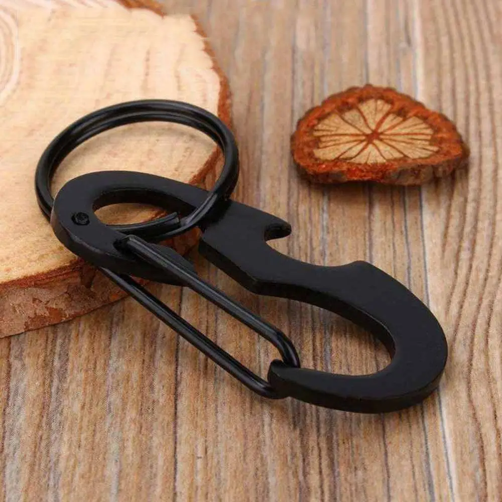 Portable Outdoor Survival Tool Multi Tool Stainless Steel Snap Hook Carabiner Carabiners Clip Keychain Keyring