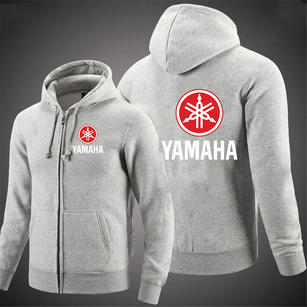 

Yamaha Men's Motorcycle Racing Jacket Hoodie Car Logo Printed Zipper Cycling Suit - Comfortable Racing-Themed Hoodie for Men