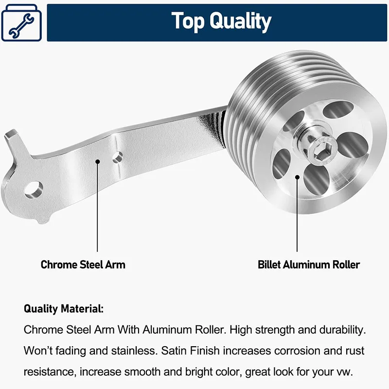 8511 Billet Aluminum Roller Gas Pedal for 1949-1977, Volkswagen VW Type 1 Bug and GHIA Pedal Assemblies, Compatible Dune Buggy