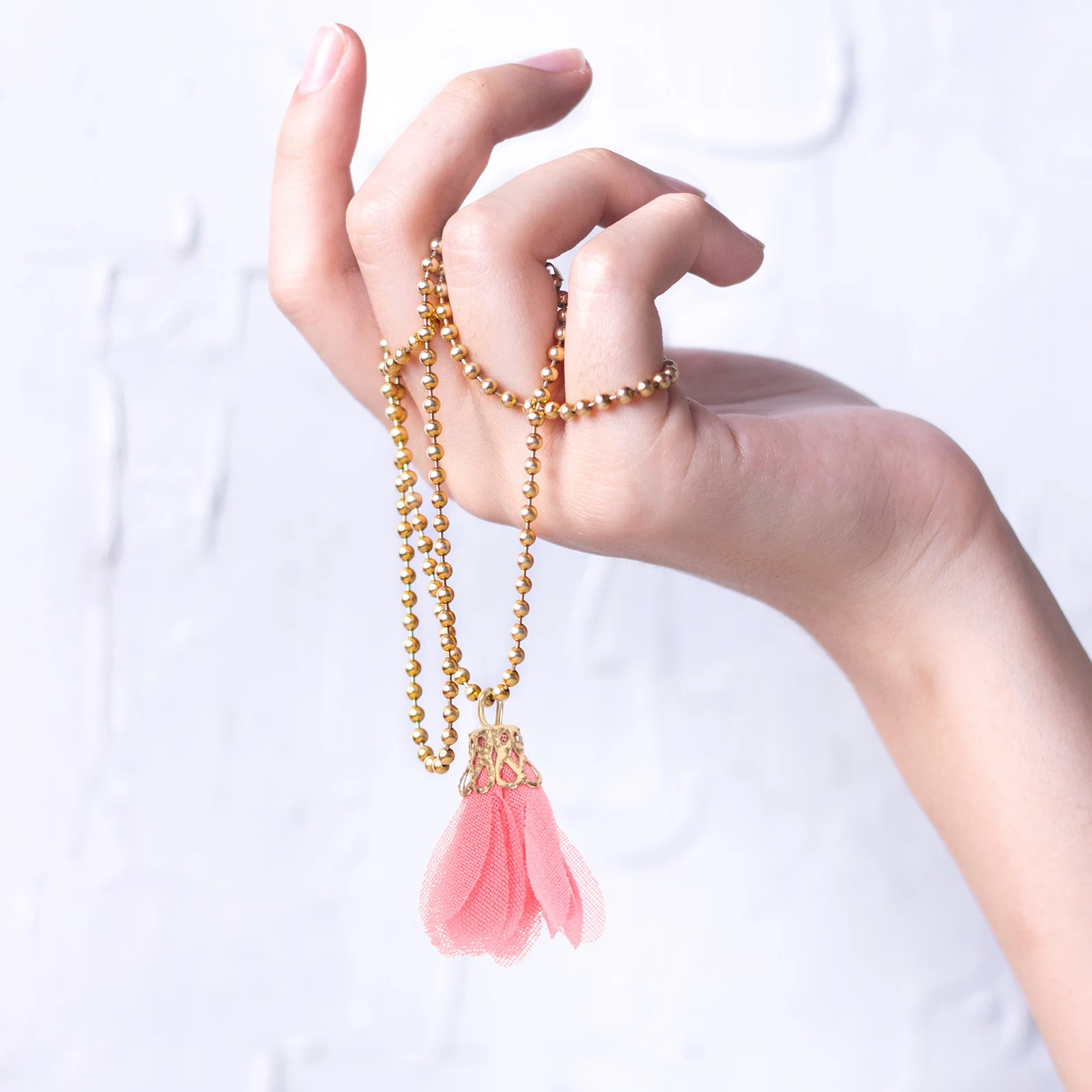 

10pcs Chiffon Flower Tassels Handmade Pendants For Jewelry Making Diy Crafts Necklace Earrings Accessories Charms Ornaments