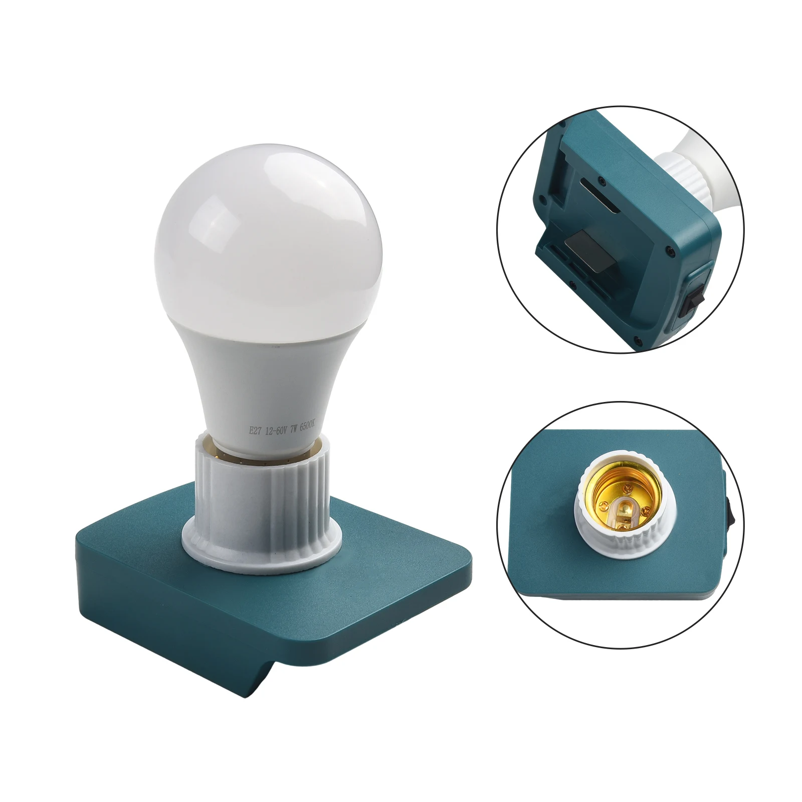 luz de trabalho portatil led lampada para makita mini lampada novo 1260v 6500k e27 serie 18v 1pc 01