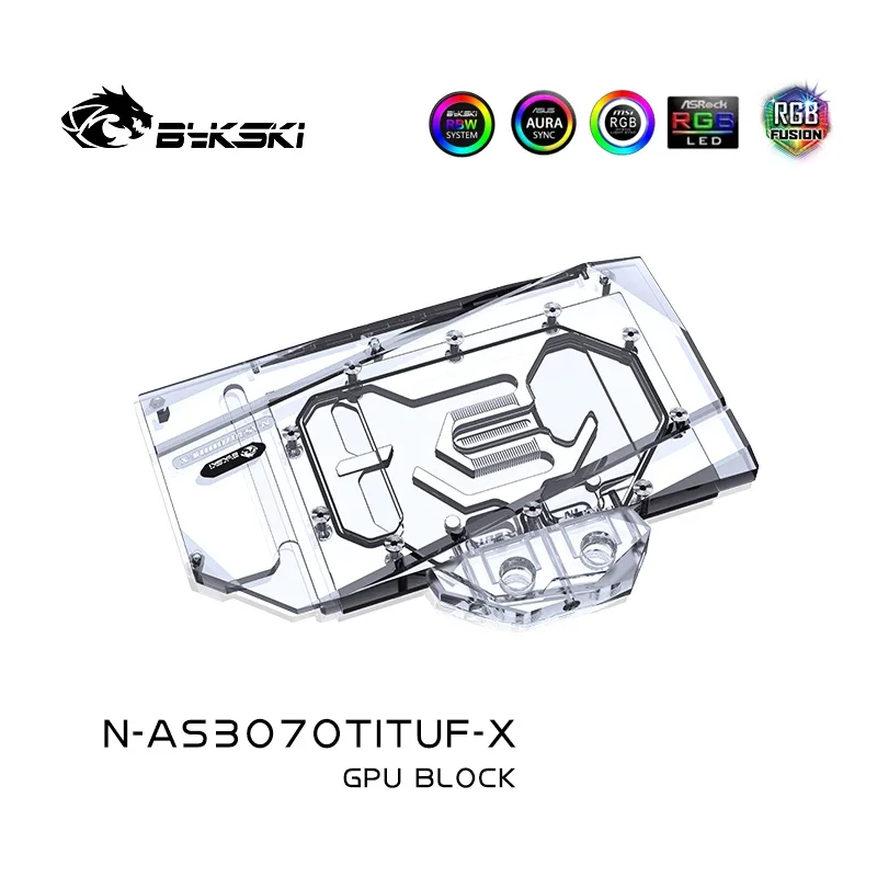 Bykski Gpu Water Blok Voor Asus Tuf Rtx 3070 Ti 8G Gaming Grafische Kaart, vga Liquid Cooler 5V/12V Rgb Sync N-AS3070TITUF-X