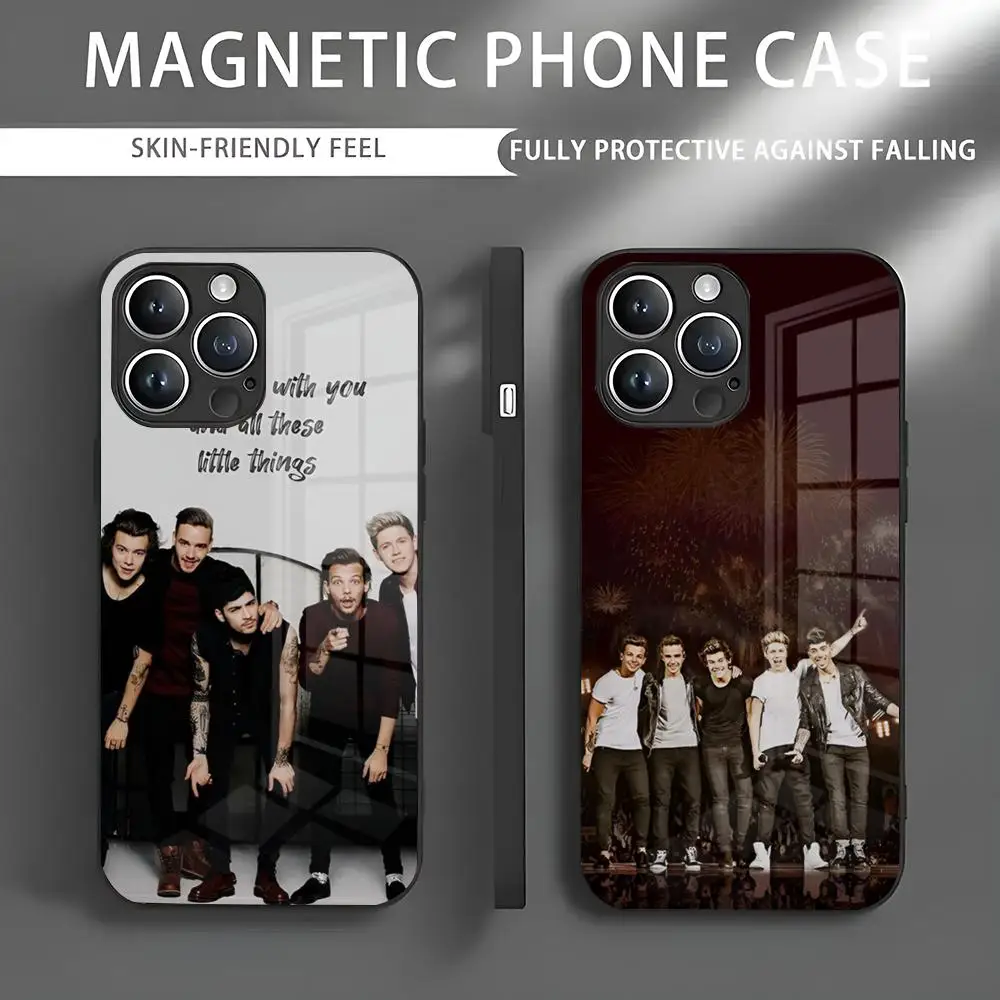 One Direction Five People Who Always Love Music Phone Case IPhone 16 15 14 13 12 11 X XR XS XSMAX 8 Plus Mini Pro Max Glass Magn