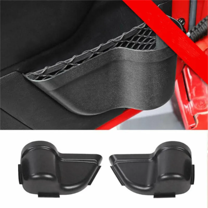 

2Pcs For Jeep Wrangler JK JKU 2/4Door 2011 2012 2013 2014 2015 2016 2017 2018 Front Door Storage Box Organizer