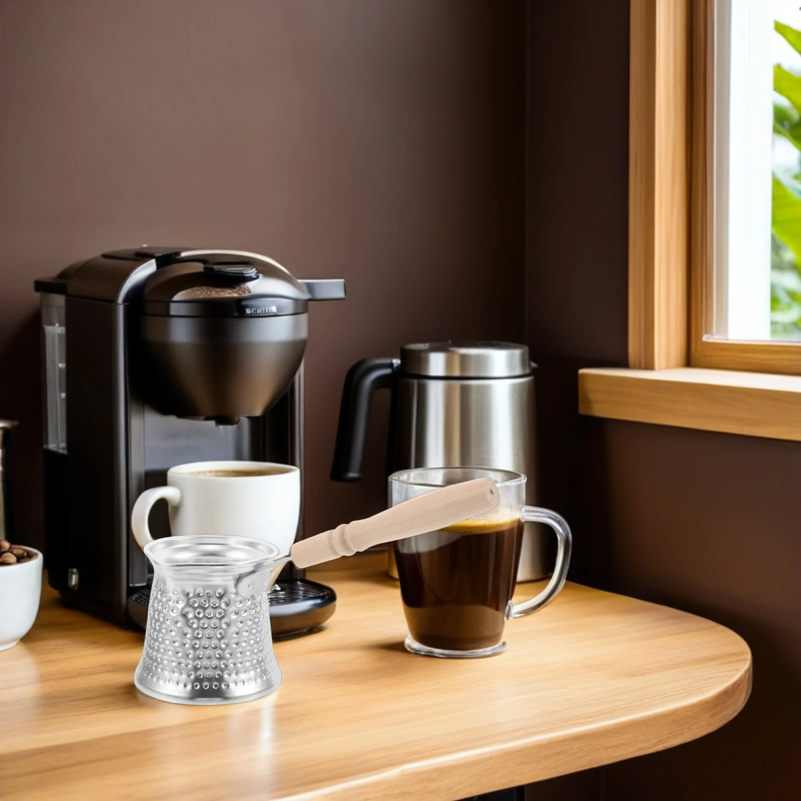 

Кофеварка с турецким песком, элегантный дизайн, емкость 1000 мл, термостойкое прозрачное стекло, традиционный инструмент ручной работы для заваривания