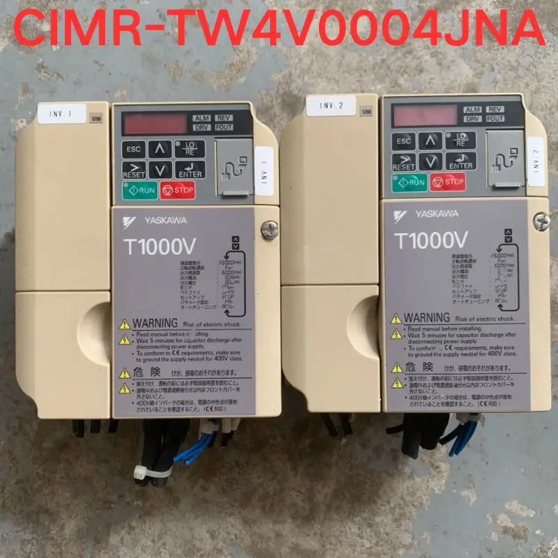 

Second-hand CIMR-TW4V0004JNA 1.5/0.75kw frequency converter 380V T1000V test Ok