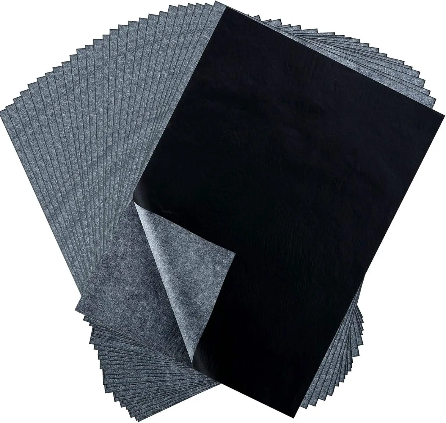 

100 Sheets Carbon Transfer Paper for Wood Canvas Art Surfaces, Black Tracing Paper 8.5x11 Inch with Wax for Clean Lines
