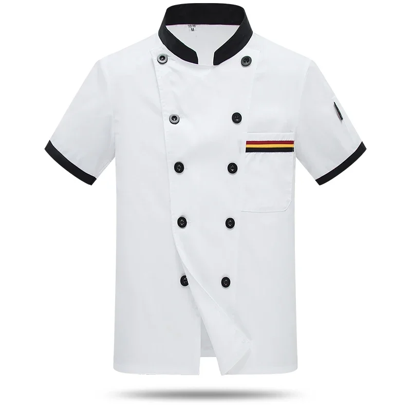 Summer Catering Chef Work Clothes Short Sleeved  Long Sleeved Hotel Kitchen Chef Jacket Chef Uniform