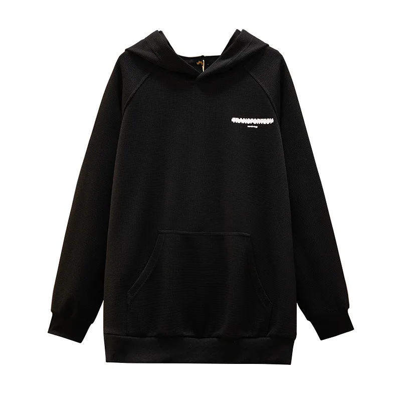150Kg Plus rozmiar damska biust 157 wiosenny i jesienny nowy luźne duża kieszeń z kapturem bluza z kapturem czarny szary 6XL 7XL 8XL 9XL 10XL