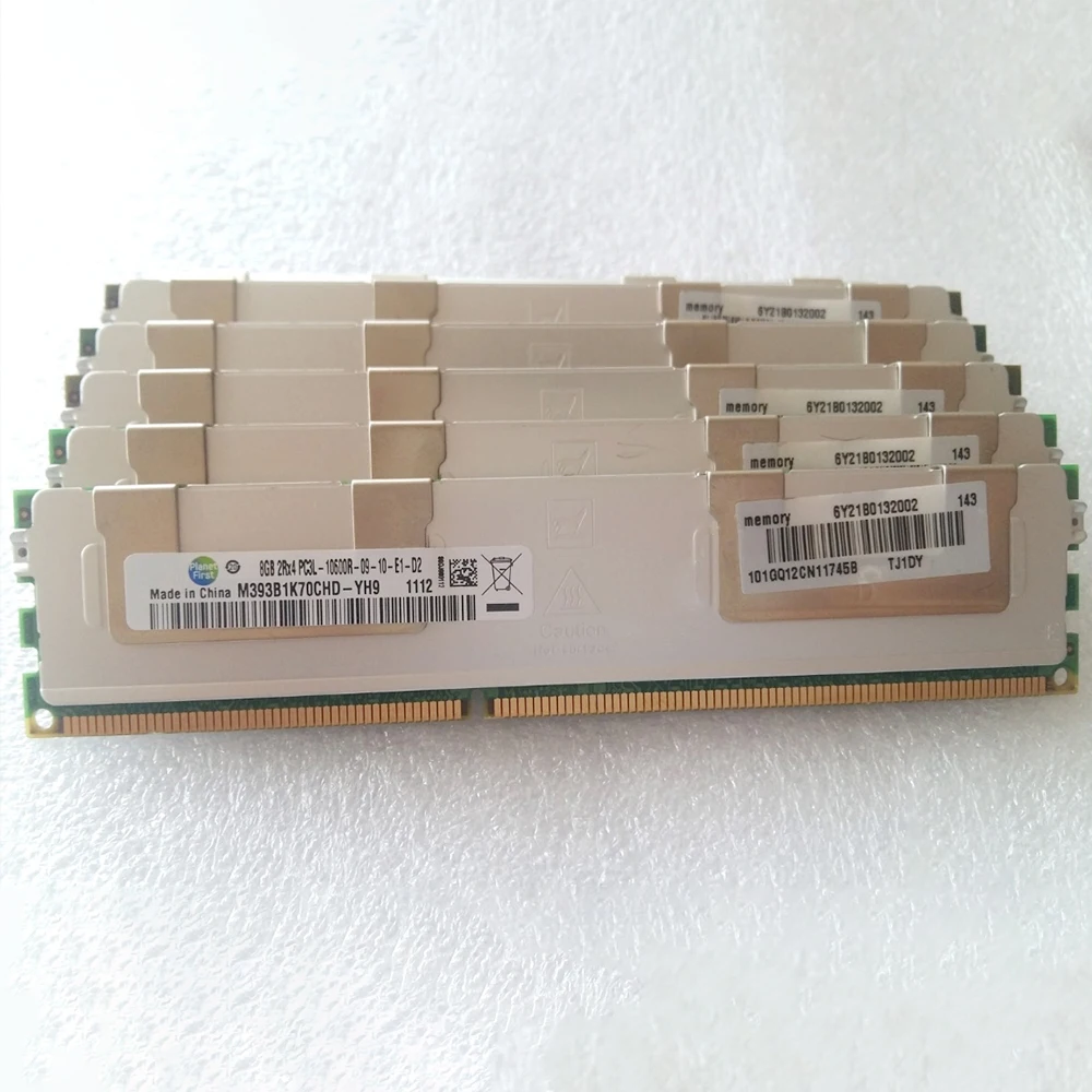 1 Uds RAM 8G 8GB 2RX4 PC3L-10600R ECC REG DDR3L 1333 para memoria Samsung M393B1K70CHD-YH9