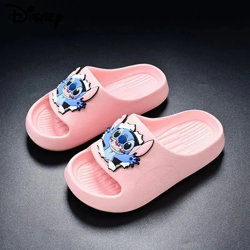 Disney Stitch Casual Bathroom Slippers for Women and Men Y2k Trend Anime Sandals New Anti Slip Soft Soles Homewear Shoes