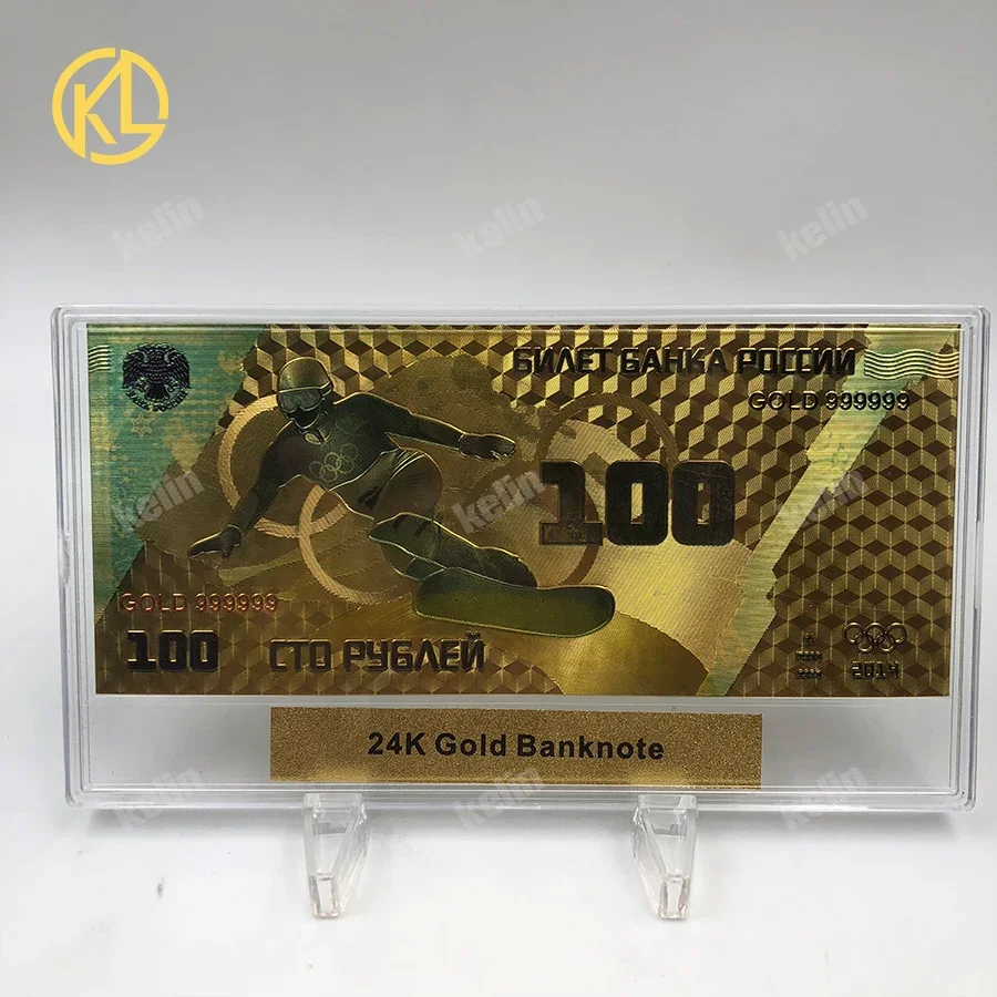 Nice Acrylic Dispaly Frame with COA for gold Banknote Good Selling