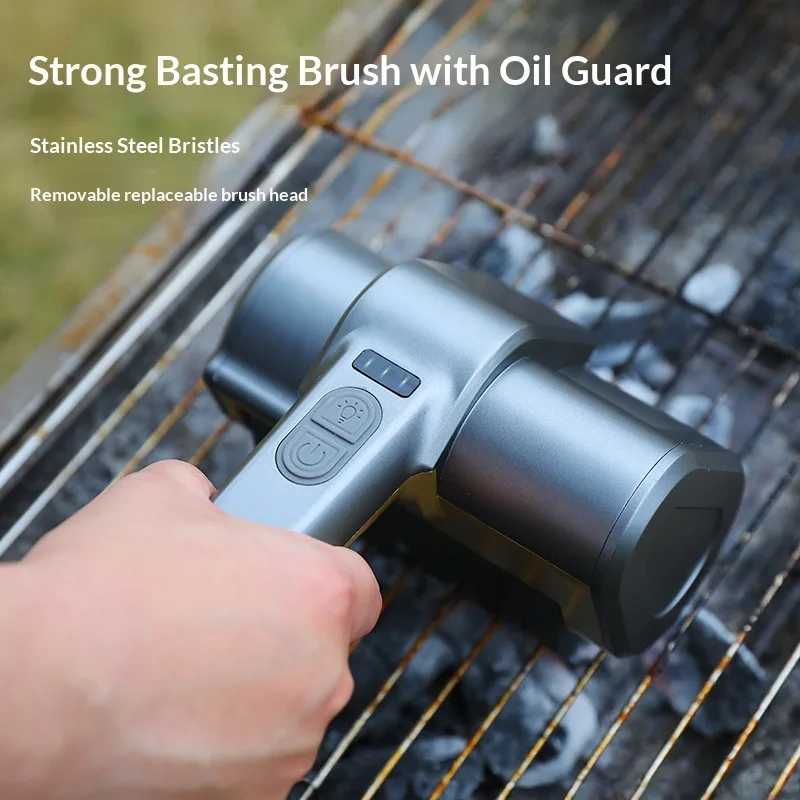 

Electric Grill Brush for Outdoor Grill, 3-in-1 Kit Cordless Rotary Barbecue Cleaner with 3 Replaceable Head for Cast Iron Grates
