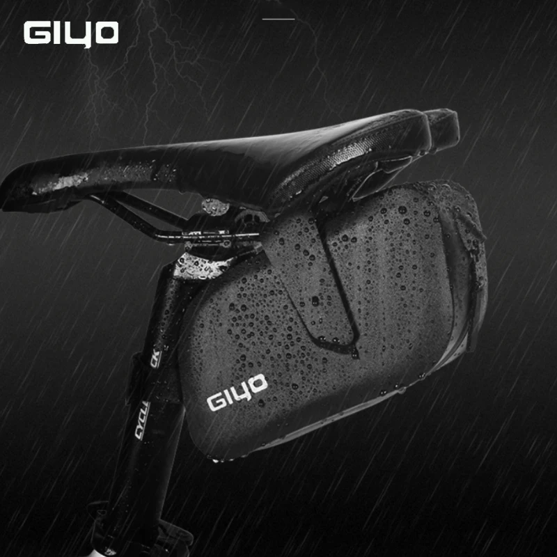 GIYO Cycling Tail Bag Waterproof MTB Road Bike Saddle Bag Bicycle Large Capacity Rear Seatpost Bag With Adjustable Strap