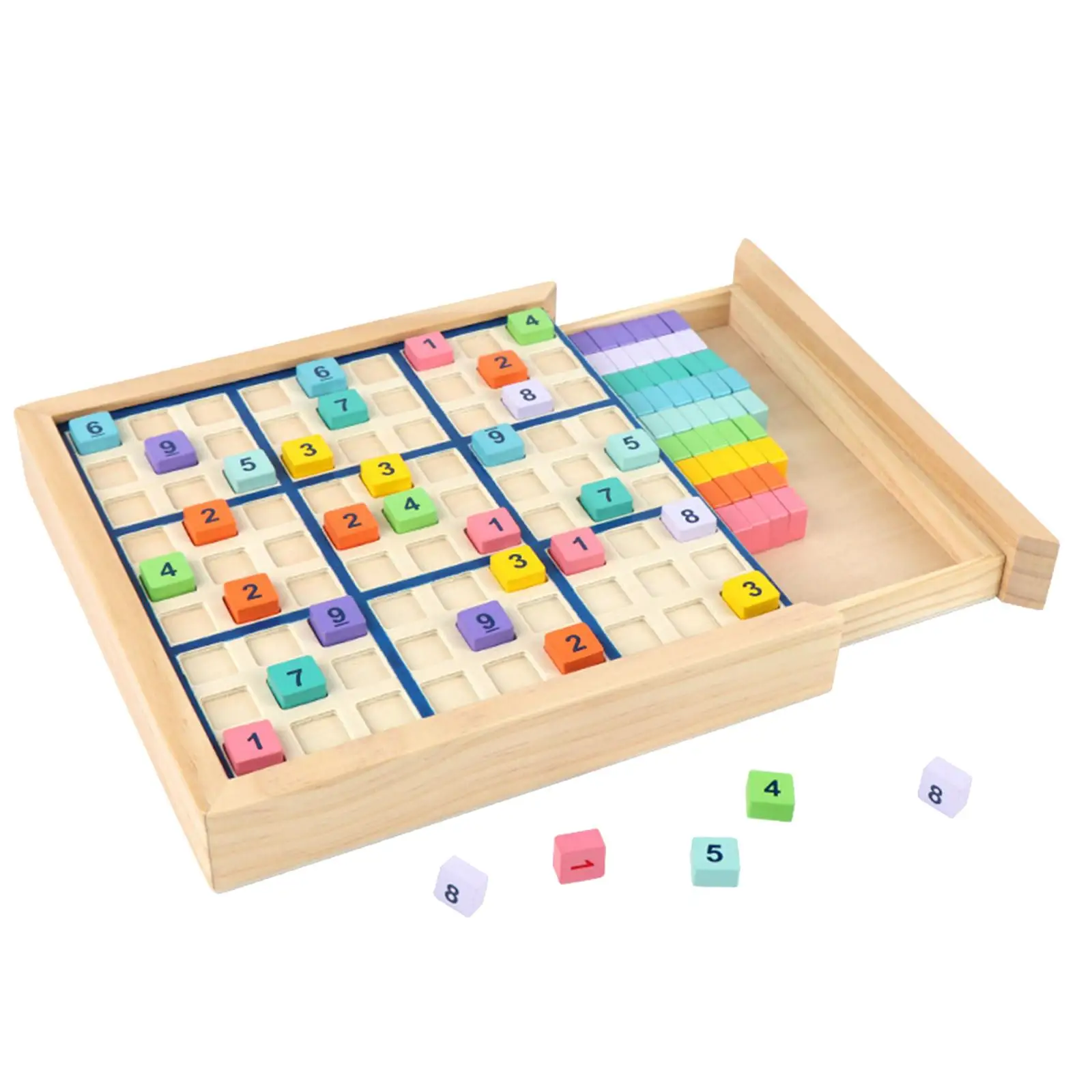 Puzzle Sudoku en bois, casse-tête, jouet d'apprentissage pour 3