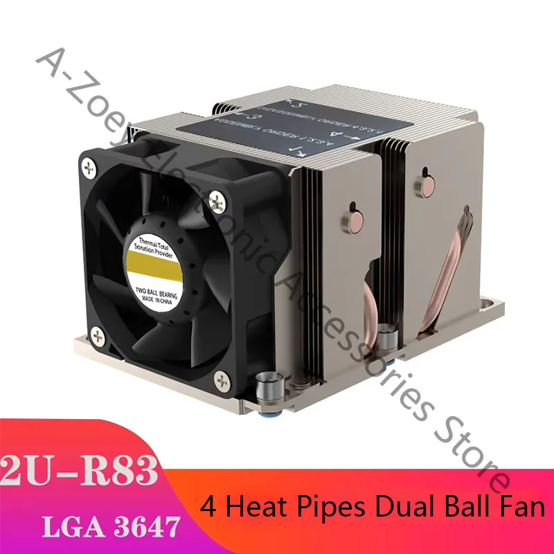 

New 2U LGA3647 Server CPU Cooler 4 Heat Pipes Side Flow Fan 2U-R83 LGA 3647 R83 radiator LGA3647-2UR83