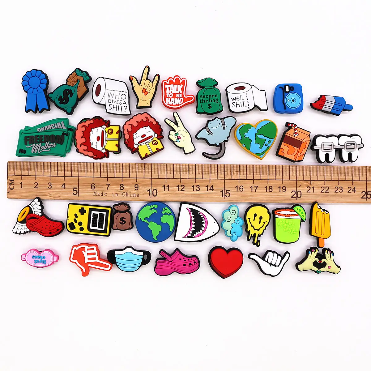 Novelty 1pcs Funny PVC Shoe Charms Clown Shark Toilet Paper Sandals Decorations Slippers Accessories for Kids Party X-mas Gifts
