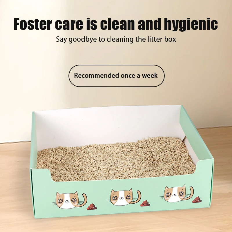 Foldable Disposable Cat Litter Box Pet Sand Box Container Kitten Travel Toilet Anti-splash Waterproof Large Space Cat Bedpan