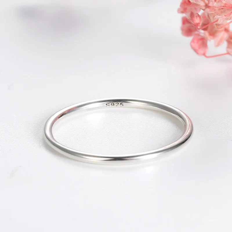 925 Sterling Silver Ring Women's Minimalist Round Jewelry Dainty Ring Fashion Ring Gifts for Women Ring Personality