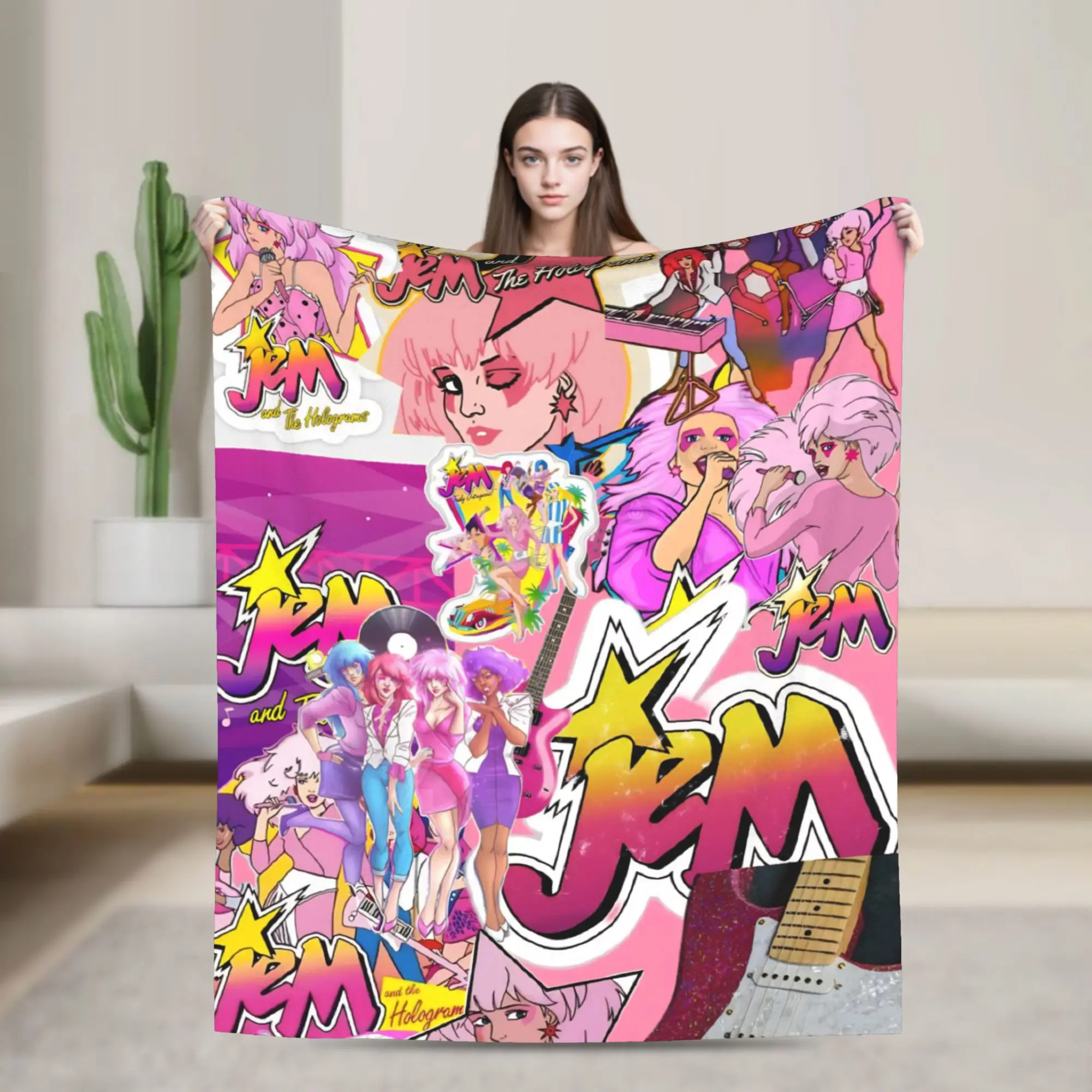 Jem And The Holograms Accessories Blanket Ultra Soft  Throw Blankets for Living Room 50x60 Inches Multi-size Throws And Blankets