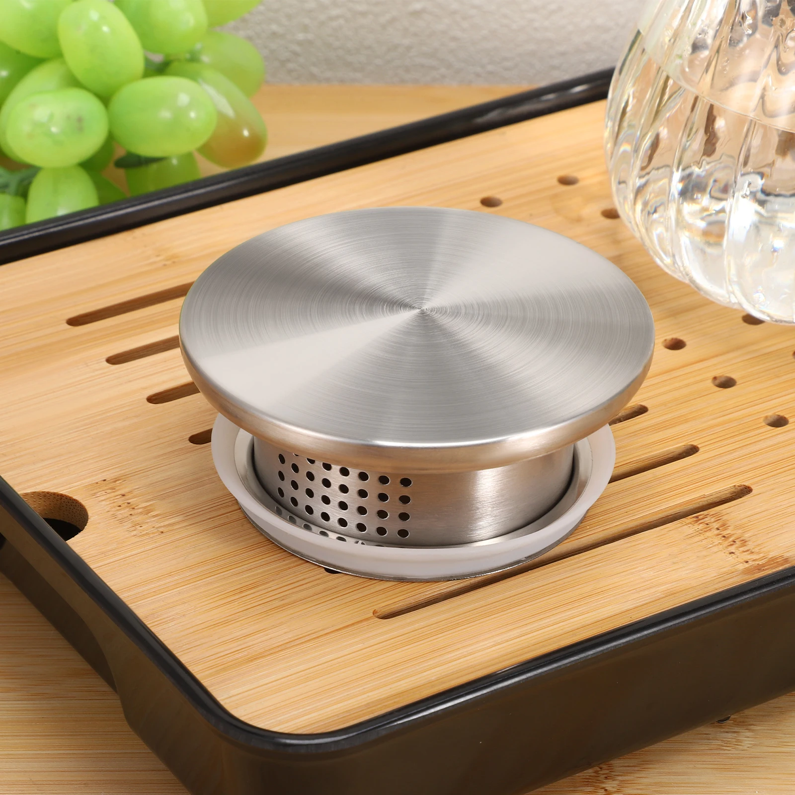 

Premium Stainless Steel Pitcher Cover with Smooth Filtering Function No Burrs Safe Handling Replaceable Jug Lid for Daily Use