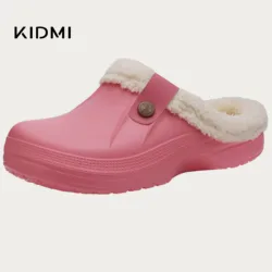 Kidmi-zapatos informales de EVA para hombre y mujer, zuecos de Casa de piel suave para interiores, zapatillas de jardín a prueba de agua para exteriores, 2024