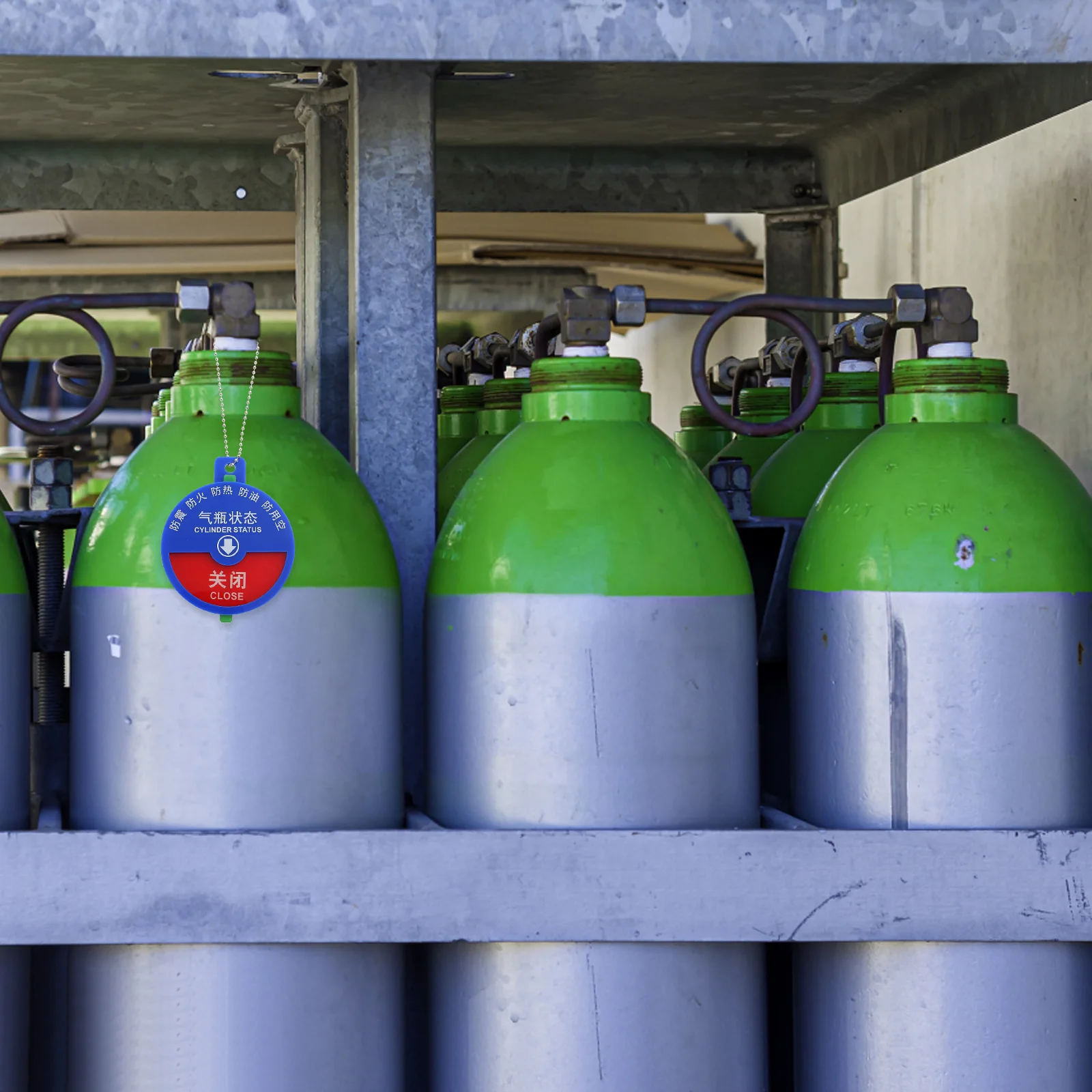 Four-defense Signs Cylinder Status Oxygen Plate Signage Board Card Hospital Tag