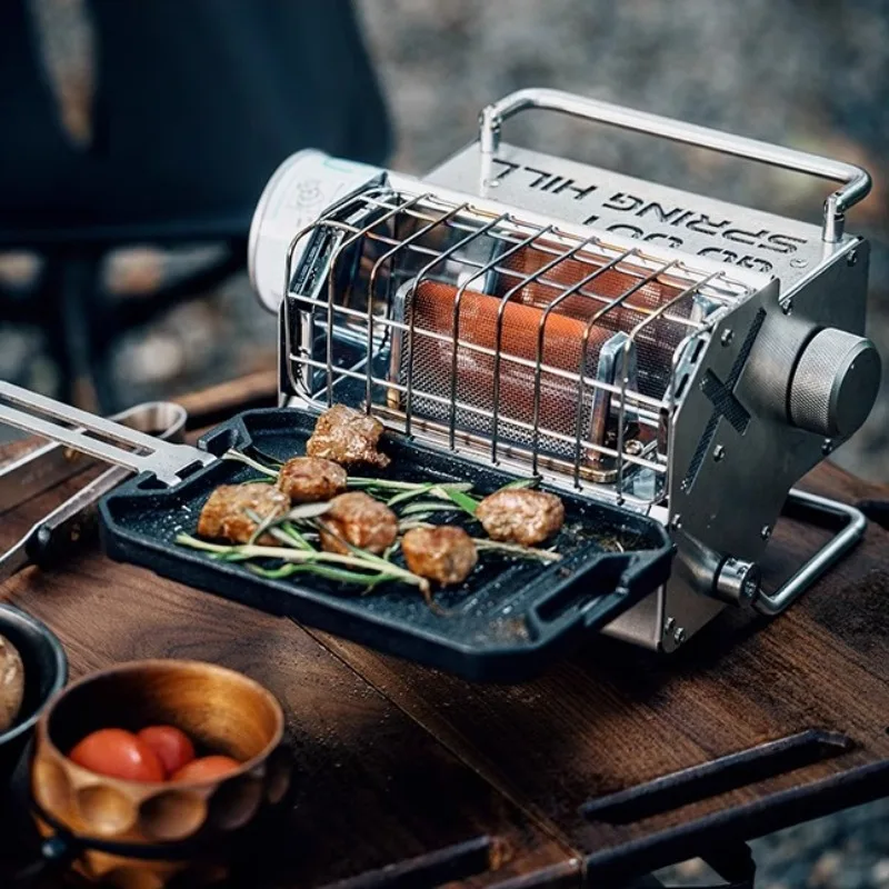 

Stainless Steel Lightweight Barbecue Grill Detachable Foldable Hiking Heater Outdoor Multifunctional Camp Cooking Supplies