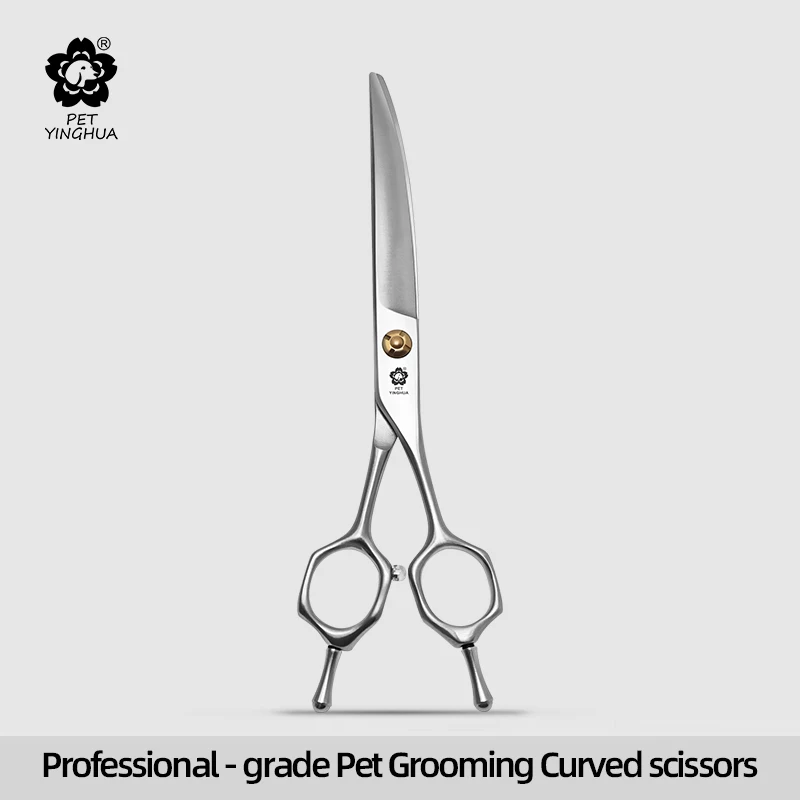 Pet curved scissors imported VG10 facial rounding curved trimming scissors MK7.0