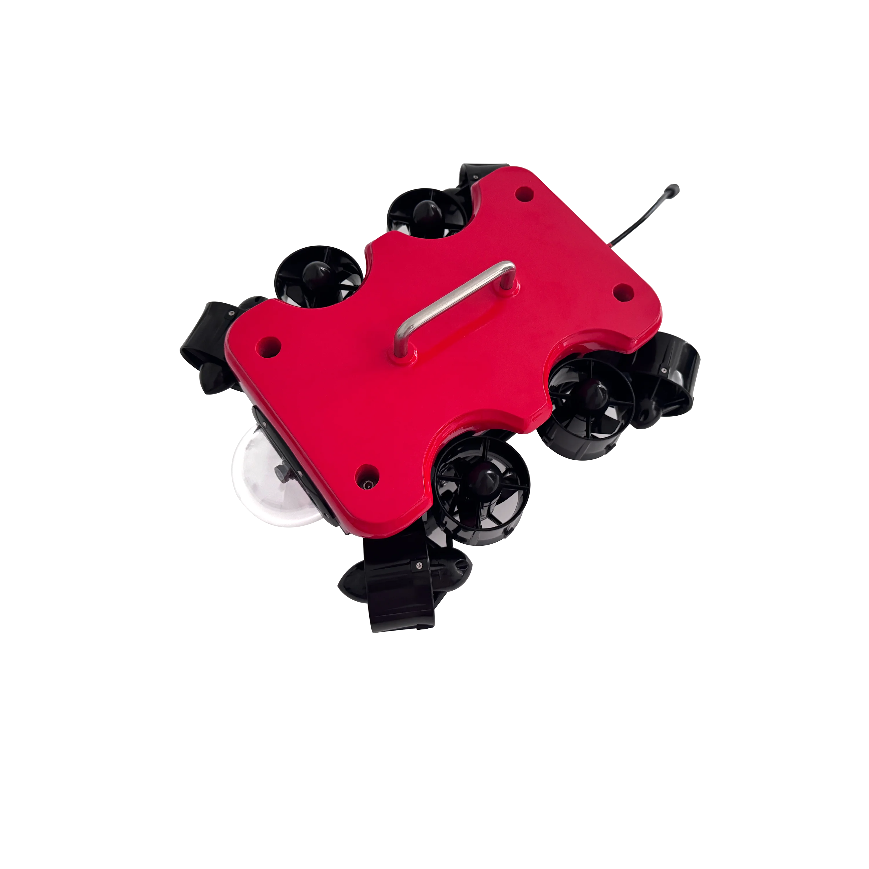 FullDepth Mini ROV with Brushless Motor 8 Thrusters 50m Rated Depth LED Lights & Camera Aluminum Construction Remote Control