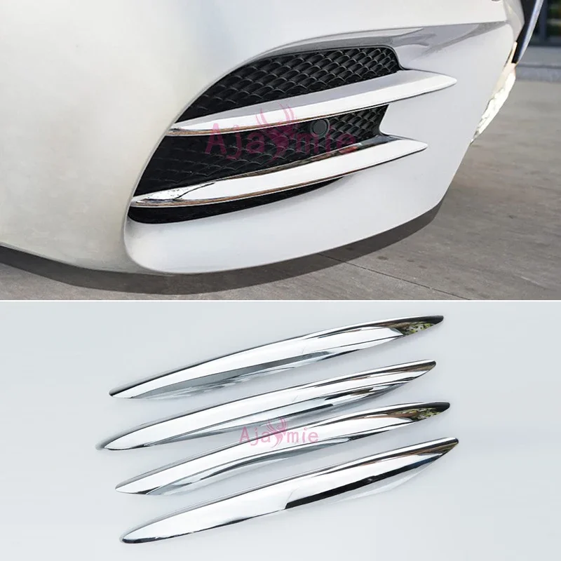 

For Mercedes Benz AMG E Class W213 2016 2017 2018 Front Side Grille Stickers Trims Exterior Parts Chrome Car Styling Accessories