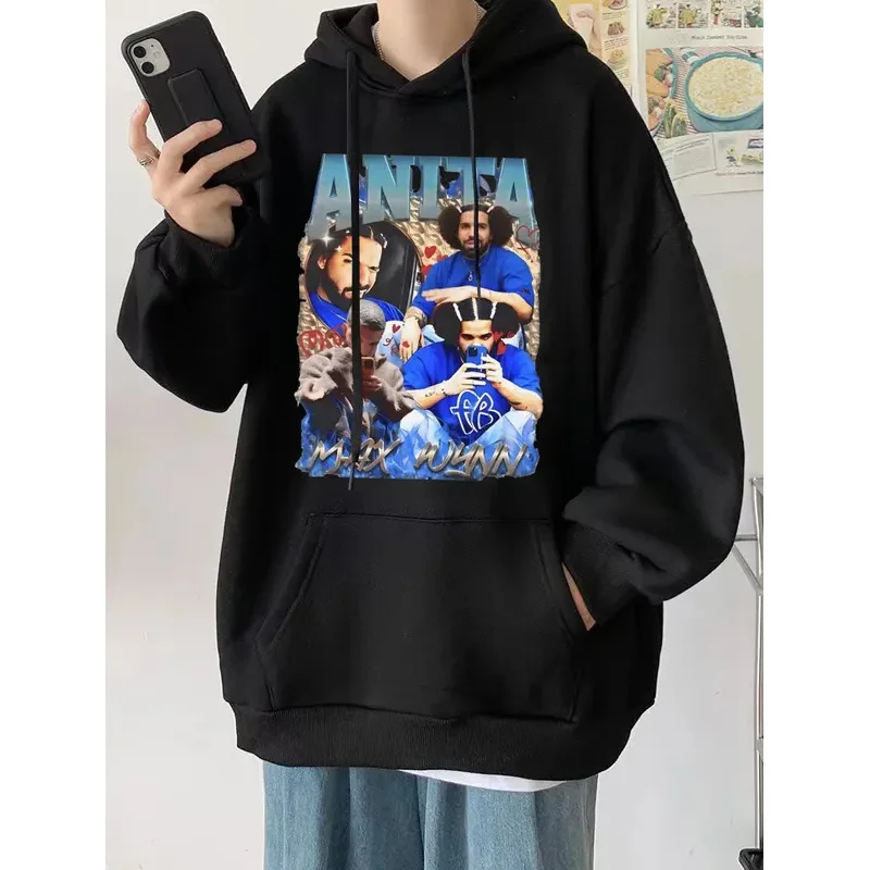 Drake Anita Max wynfunny meme graphic hoodies Men Women fashion hip hop hoodie vintage Gothic casual sweatshirt streetwear