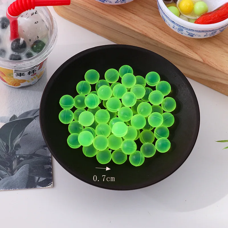 Simulatie tapiocasiroop kaviaar Jelly bean Schattige Mini Suiker Snoepjes Voedsel DIY Sieraden Maken Haarstrikken Accessoires 100st/lot