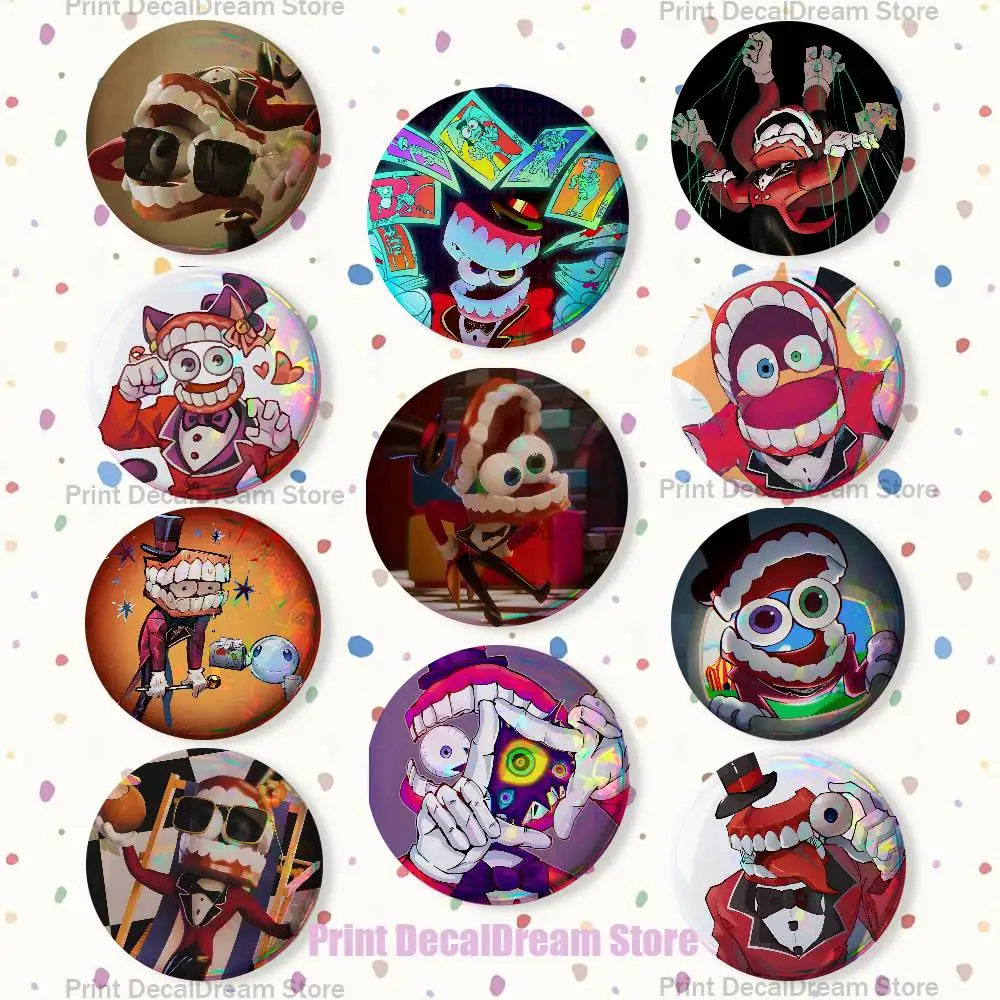 

Cartoon C-Caine Enamel Pins Funny Cartoon Characters Badge Fashion Jewelry Accessories Round Snap-in Brooch on Backpack