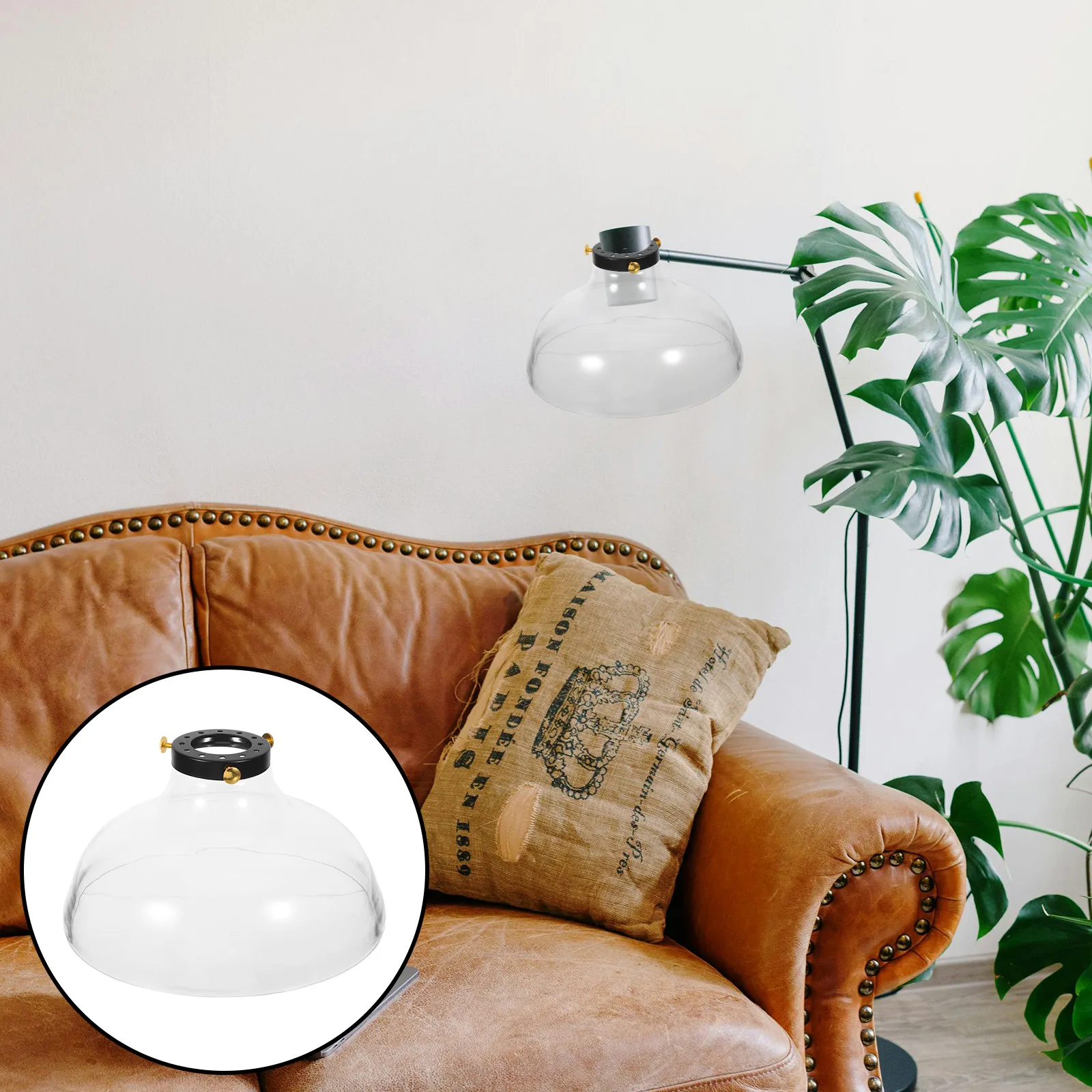 

Glass Lampshade Handblown Funnel Flared High Borosilicate Glass Replacement Cover for Pendant Light Wall Sconce Transparent Heat