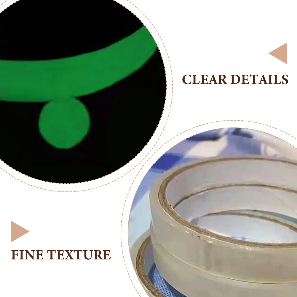 

6 Pcs Adhesive Luminous Tape Stress Relief Toy Self-illuminated Glow-in-the-dark Sticky Ball Diy Tapes