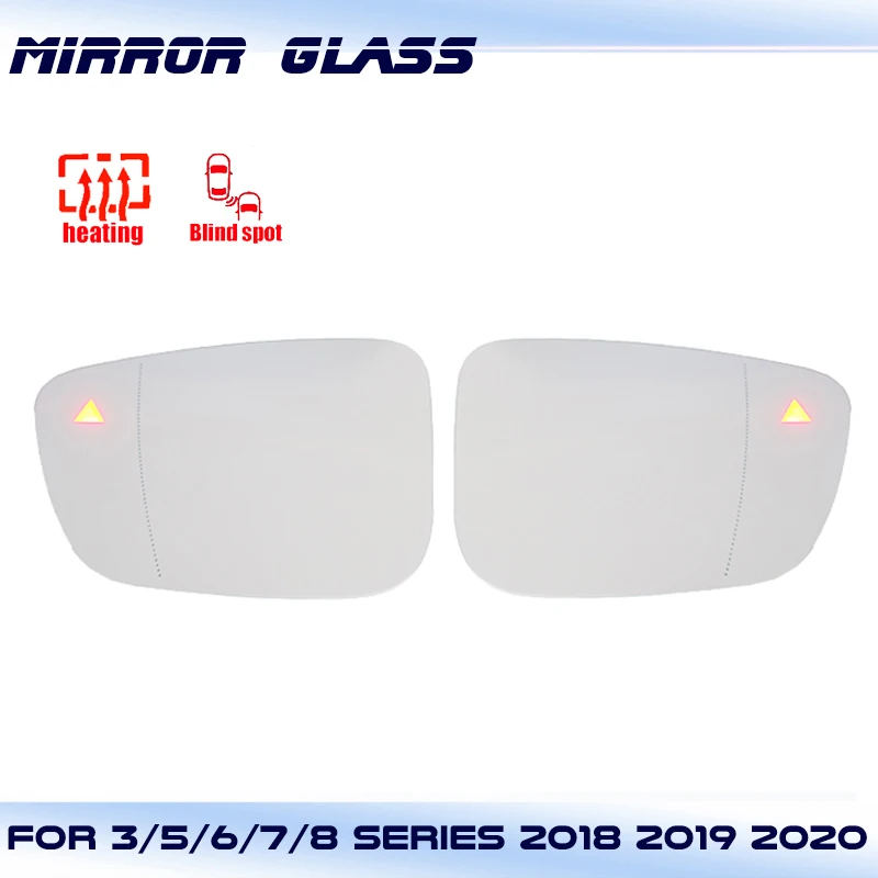 

Left Right Rearview Wing Side Mirror Glass For BMW 3 5 6 7 8 series G20 G30 G31 F90 G11 G12 G14 G15 2018 2019 2020 2021 2022