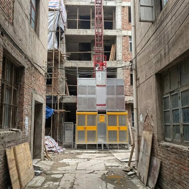 Patented Electric Motor Construction Hoist SC100U with 1000kg Capacity Smooth VFD Control Low Maintenance Cost