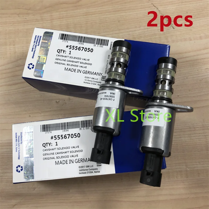 2PCS Camshaft Cam Control Valve Solenoid OEM# 55567050 For Chevrolet Cruze 1.6L 1.8L Sonic Epica 1.8L Opel Astra Zafira Mokka