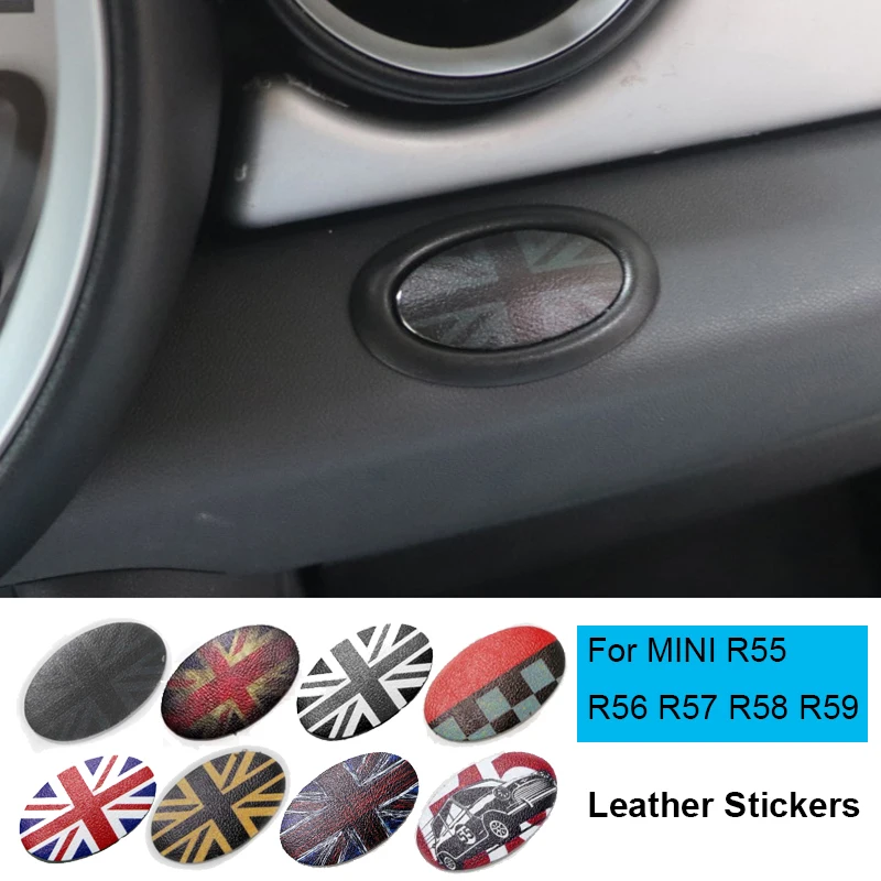 For MINI Cooper JCW R55 R56 R57 R58 R59 Accessories Leather Interior Car Co-pilot Storage Box Switch Panel Cover Trim Stickers