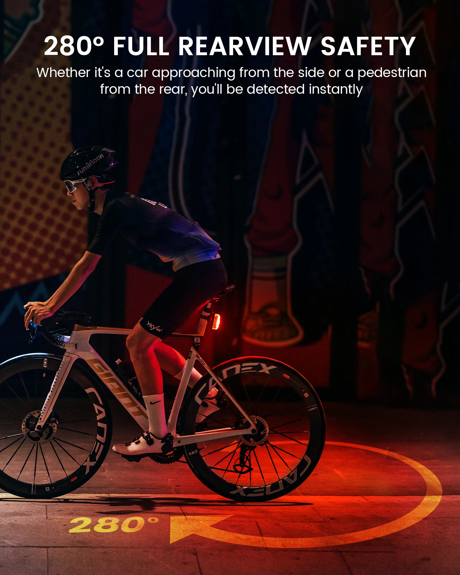 Luz trasera para bicicleta RAVEMEN TR250, lámpara trasera recargable con soporte ABM07, Sensor de freno, encendido y apagado automático, 250 lúmenes LED, IPX6