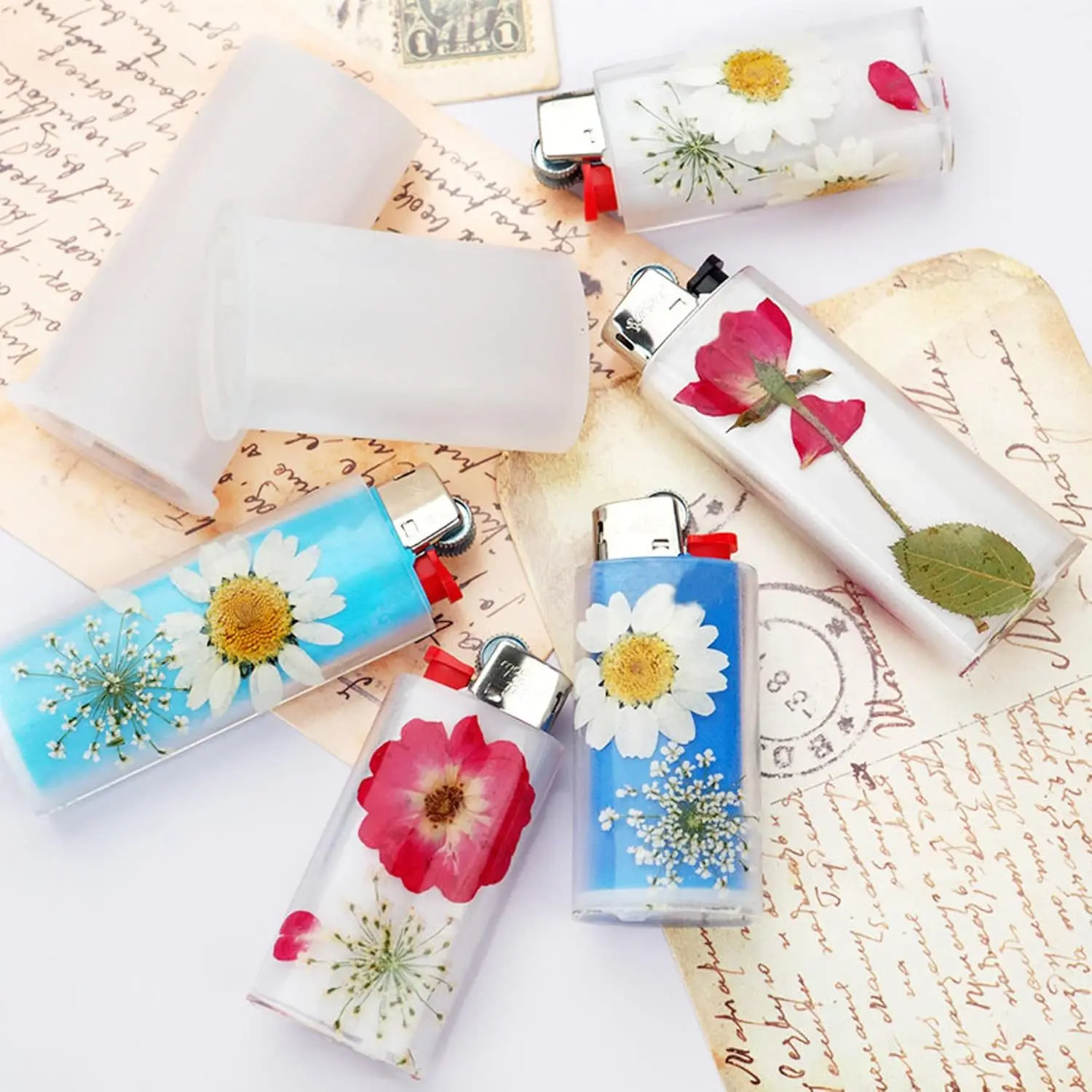 DIY Lighter Case Cover Silicone Resin Mold Lighter Protective Cover Shell Holder Epoxy Resin Mold For J3/J5//J6 Accessories view 3