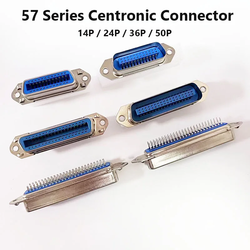 57 Series Centronics Connector Male Female CN-14P24P36P/50P 180 Degree Straight Pin PCB Mount Type Printer Port 40240 40360