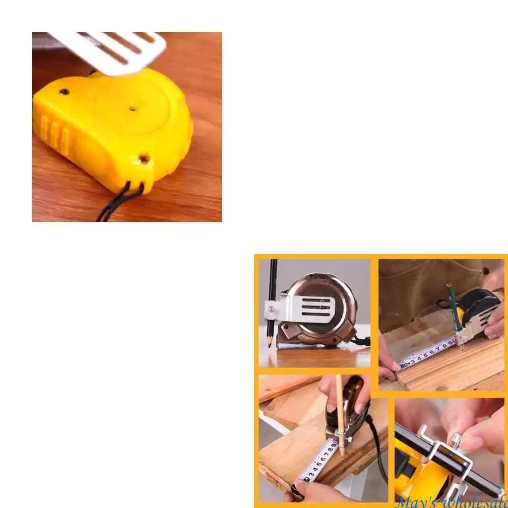 4pcs Scribing Tool Tape Measure Pen Clip Holder Locator Tape Measure Fixing Clip 448A